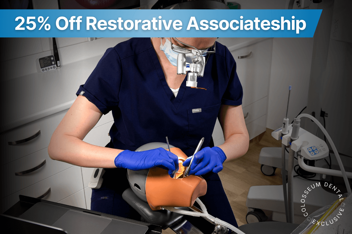 Colosseum Dental Event Offer - ARD Associateship in restorative dentistry manikin and kat in clinic Colosseum Dental Event Offer - ARD Associateship in restorative dentistry manikin and kat in clinic