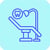 dental chair clinical uplift icon blue background
