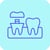 implant cap crown icon blue background