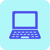 laptop icon blue background