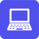 laptop icon purple background