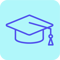 learning icon blue background