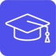learning icon purple background