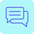 messaging icon blue background