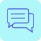messaging icon blue background