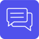 messaging icon purple background