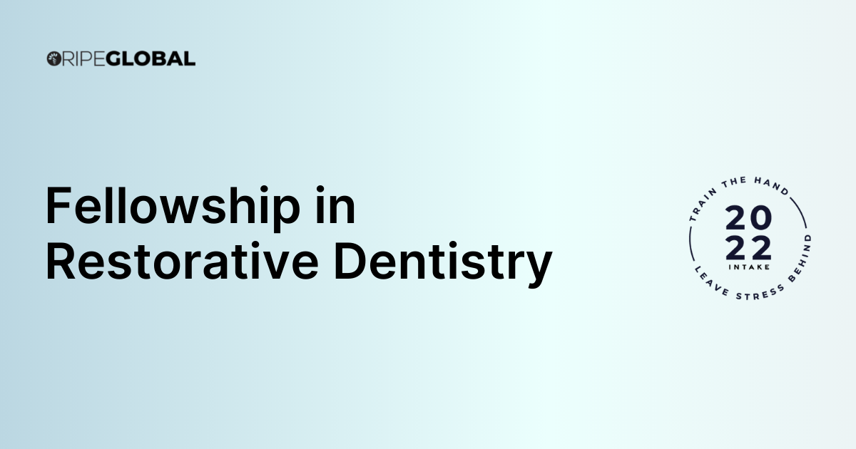 The Fellowship In Restorative Dentistry Information Pack Page