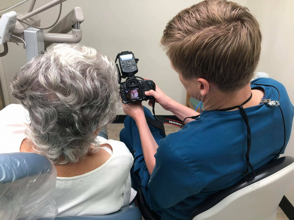 Dr Lincoln Harris shares his treatment plan with his patient.